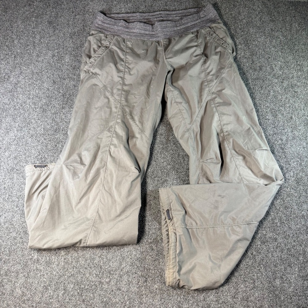 Lululemon Studio Pants Grey Relaxed Straight Leg Adjustable Hem Activewear